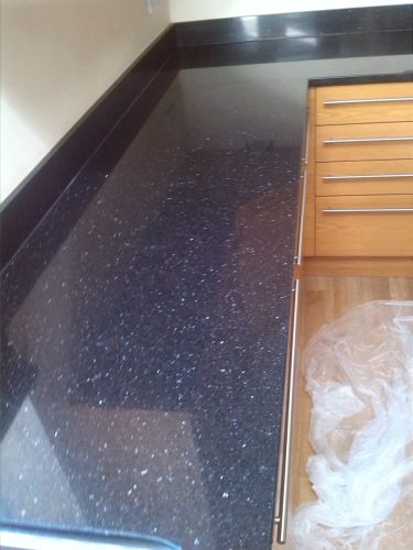 Granite kitchen worktop cleaned and sealed